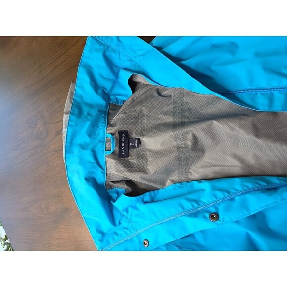 Lands End Women's Blue Zip Button Long Sleeve Stretch Waterproof Jacket Size xs - Picture 13 of 16